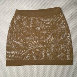 Michael Kors Palm Pattern Knitted Skirt - L